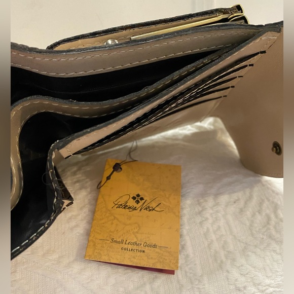 Patricia Nash* Reiti* Kiss-lock Leather Woven Wallet• NWT - Picture 7 of 9